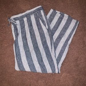 Striped Linen Pants
